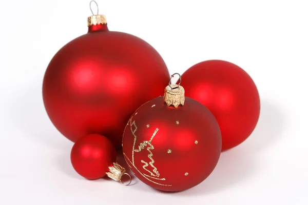 Red baubles — Stock Photo, Image