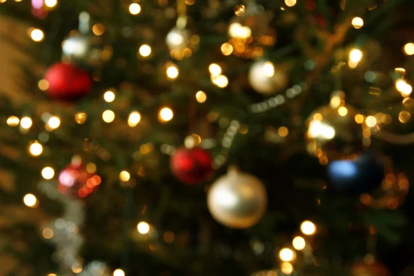Wazig kerstboom — Stockfoto