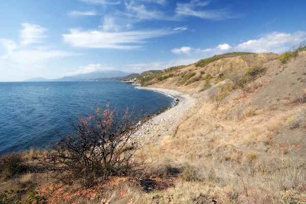 Wybrzeże Morza Czarnego w jesieni, Krym — Zdjęcie stockowe