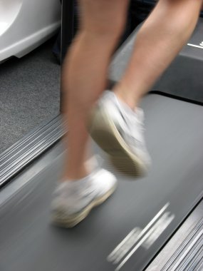 Man on treadmill clipart