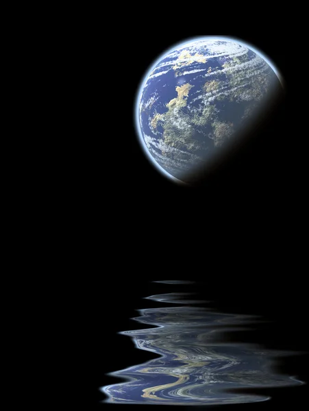 地球反射 — 图库照片