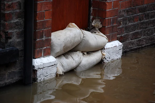Defesas contra inundações — Fotografia de Stock