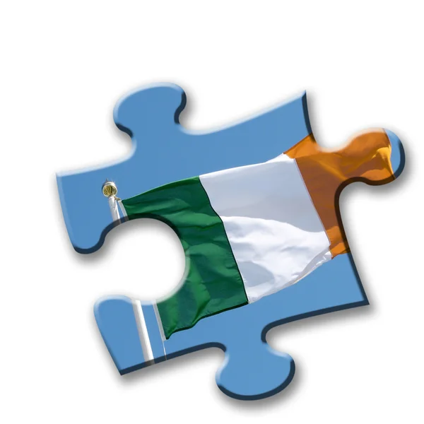 Puzzle bandera irlandesa — Foto de Stock