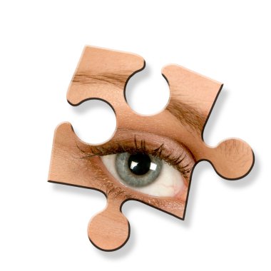 Eye jigsaw piece clipart