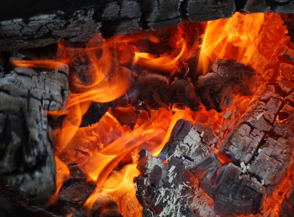 Burning timbers — Stock Photo, Image
