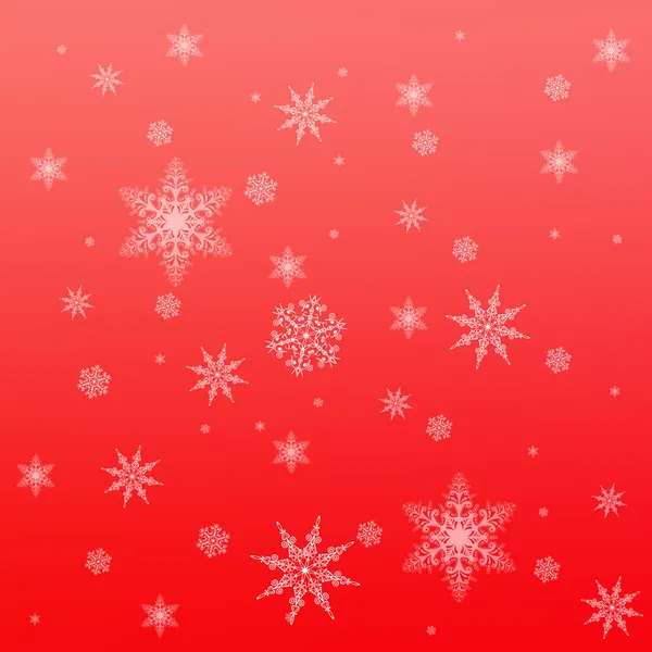 Schneeflocken-Muster auf Rot — Stockfoto