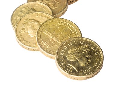 UK pound coins clipart