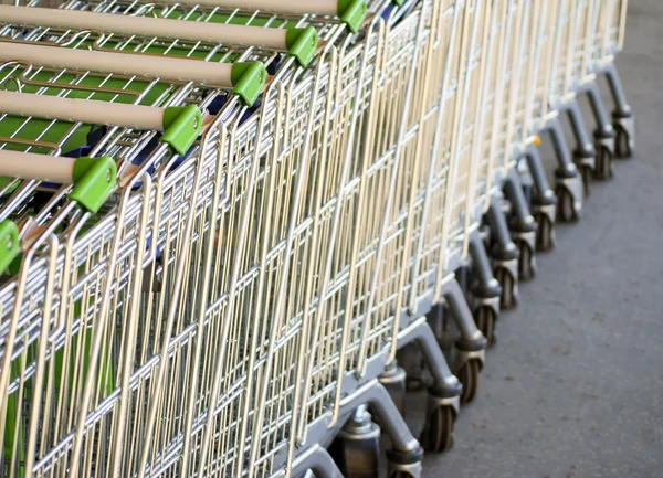 Supermarket trolleys — Stock Photo, Image