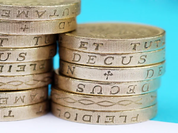 Brittiska pund mynt — Stockfoto