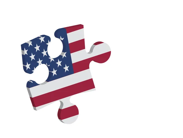USA jigsaw piece — Stock Photo, Image