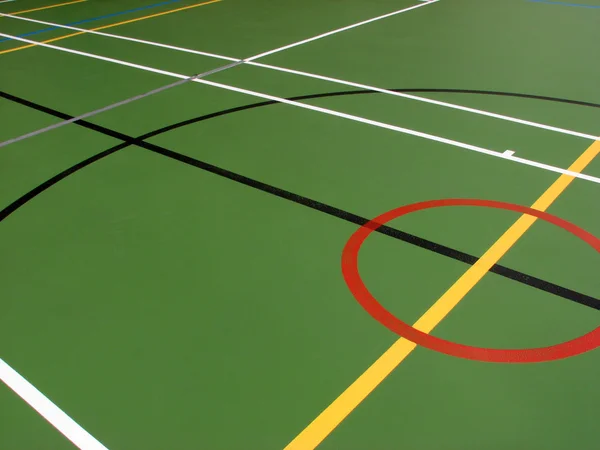 Sport hall golvet märkningar — Stockfoto