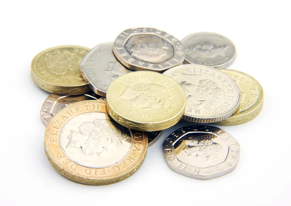 Wielkiej Brytanii monety — Zdjęcie stockowe