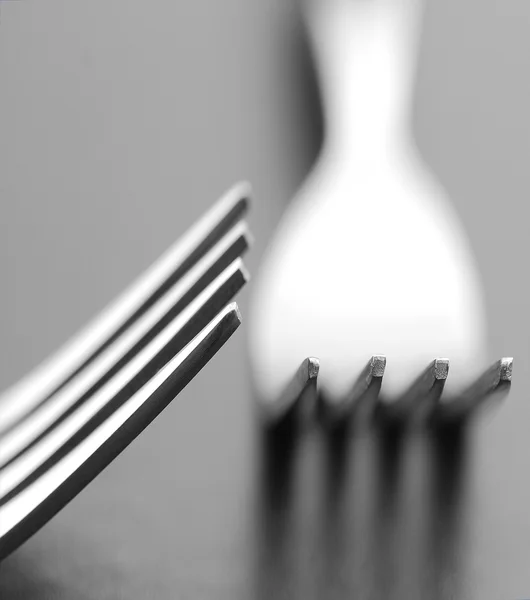 Two forks abstract — Stock Photo, Image