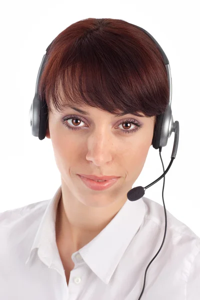 Vrouwelijke klantenservice vertegenwoordiger — Stockfoto