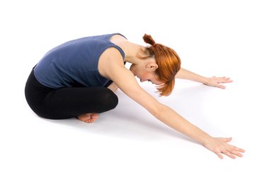 Woman doing Yoga Exercise clipart