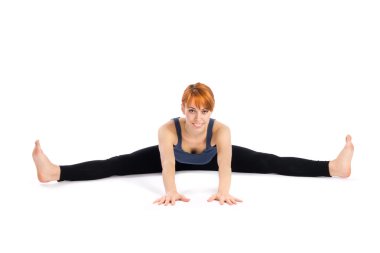 Young Woman doing Yoga Exercise clipart