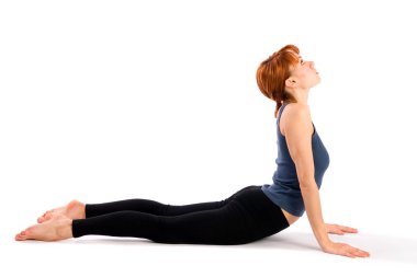 Woman Practising Yoga Asana clipart