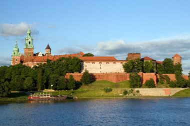 The Wawel Royal Castle and Vistula River clipart