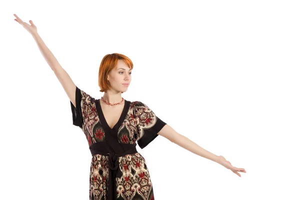 Fasion kvinna presentera pose — Stockfoto