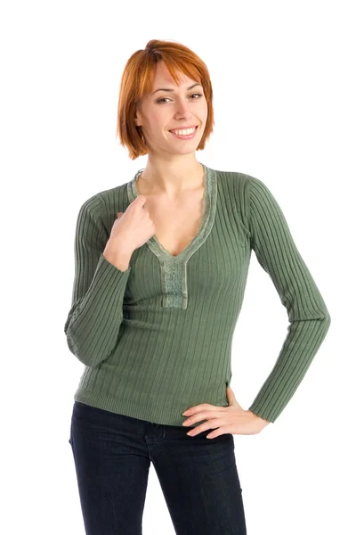Happy Young Woman Smiling — Stock Photo, Image