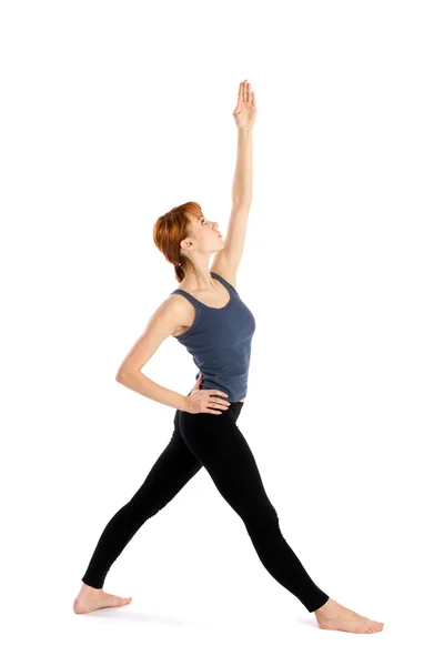 Femme en posture de yoga — Photo