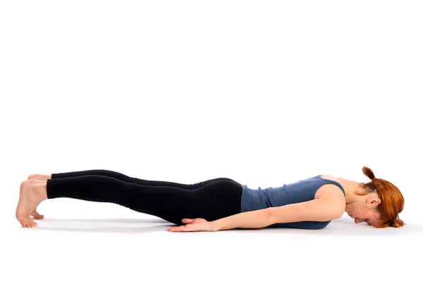 Apto Slim mulher praticando Yoga — Fotografia de Stock