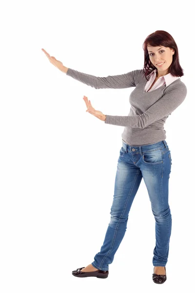 Young Woman in Showing Pose — Stock Photo, Image