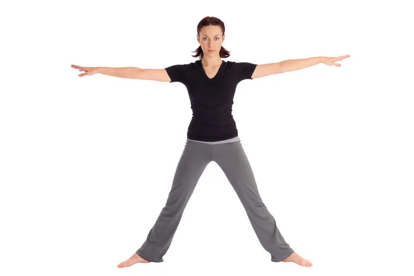 Apto mulher praticando Yoga Exercício — Fotografia de Stock