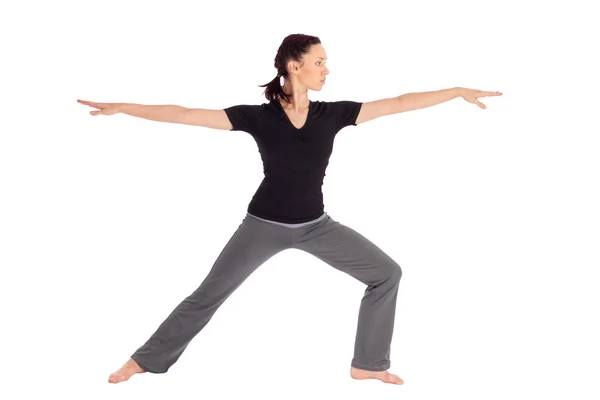 Подходящая женщина для упражнения йога — стоковое фото