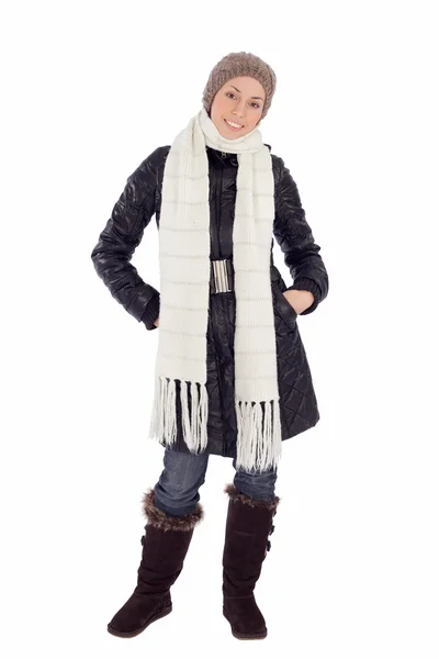 Ładna kobieta moda zimowa — Zdjęcie stockowe