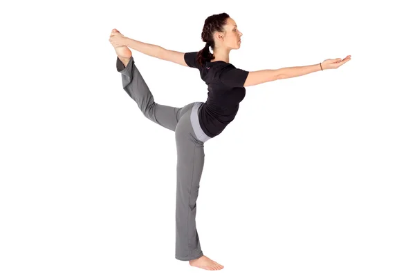 Žena cvičí jóga asana — Stock fotografie