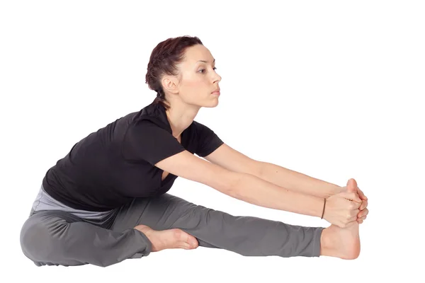 Vrouw doet stretching oefening — Stockfoto