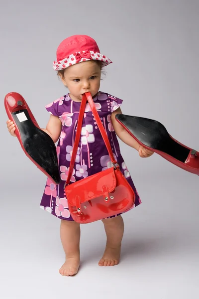 Bebê menina moda — Fotografia de Stock