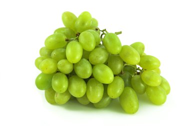 Green Grapes on White clipart