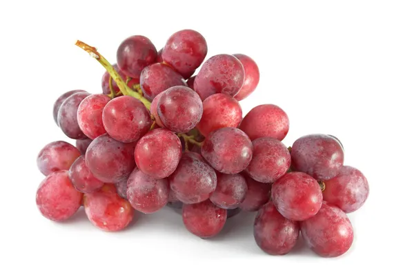 Червоний виноград на білому — стокове фото
