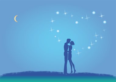 Under constellation of love clipart