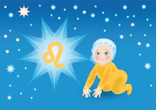 Bebê um zodíaco Leo — Fotografia de Stock