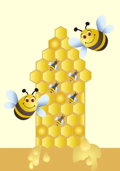 Glückliche Bienen — Stockfoto