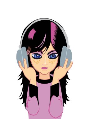 Emo girl clipart