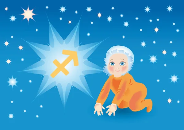 Orso bambino sotto un segno uno zodiaco — Foto Stock