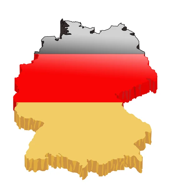 stock image Map of Germany as a flag