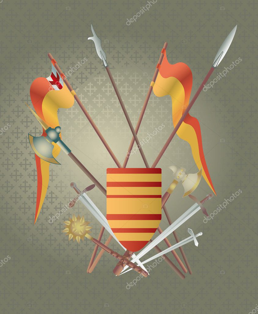 Medieval weapon of junior knight, — Stock Photo © olesia #2428850