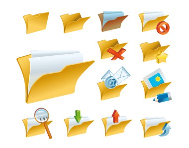 A set of the folder icons clipart