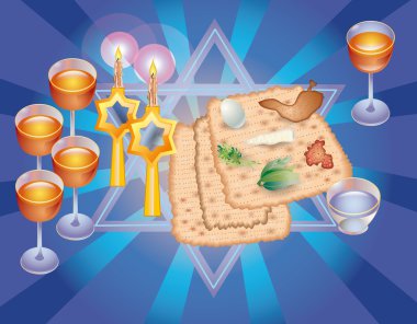 Sacral meal on Pesakh ( Passover) clipart