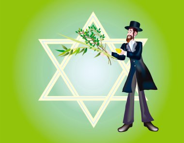 Jewish holiday of Sukkoth Festival clipart