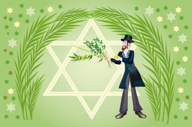 Jewish holiday of Sukkot Holiday clipart