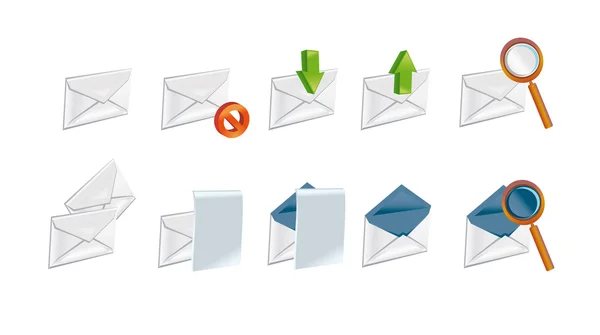 A set of the letter icons — Stock Photo, Image