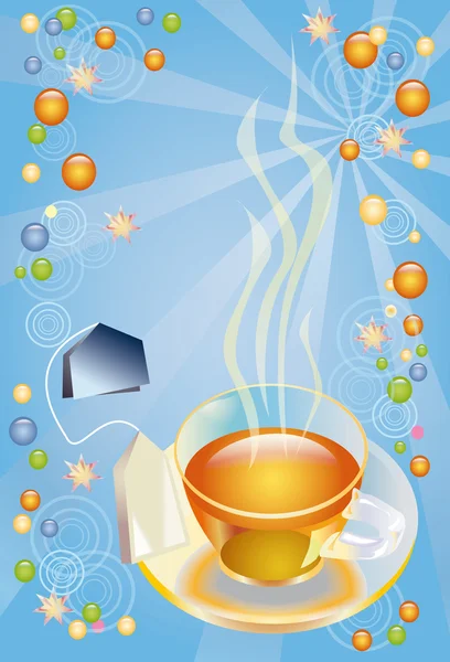 Invitation on a cup of tea — Stock Photo, Image