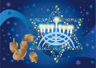 Glad background to the Jewish holiday clipart