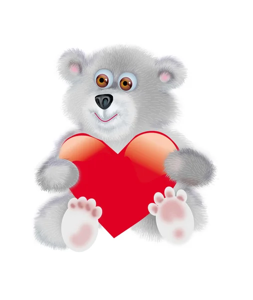 In liefde beer-cub — Stockfoto